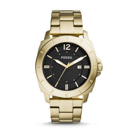 Reloj para hombre, color gold, acero inoxidable cepillado. Case grande 45mm.