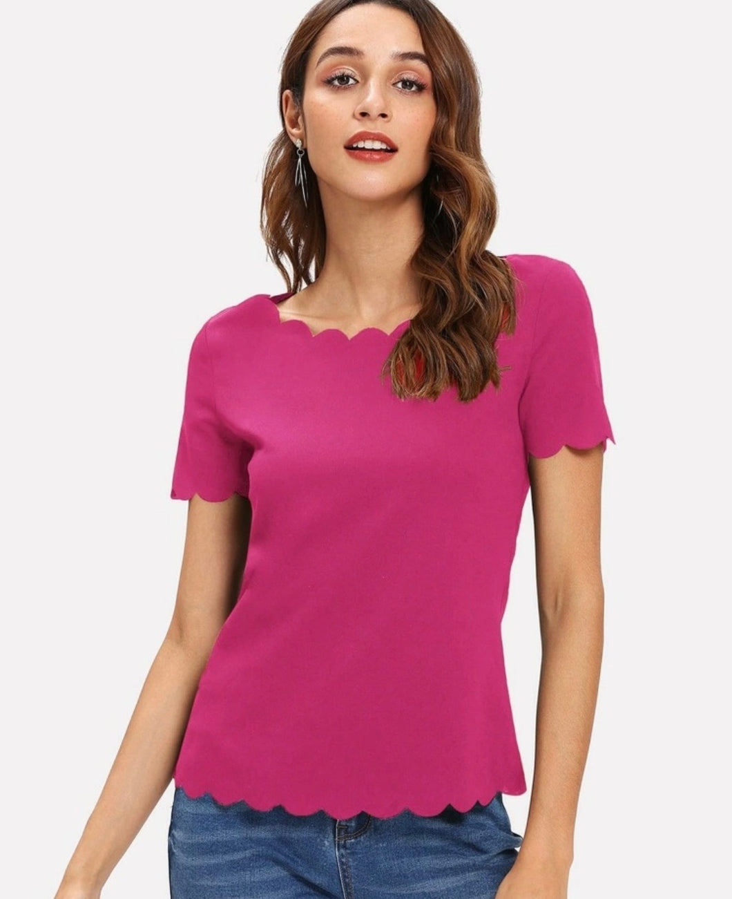 Blusa color fucsia talla S (Shein Premium)