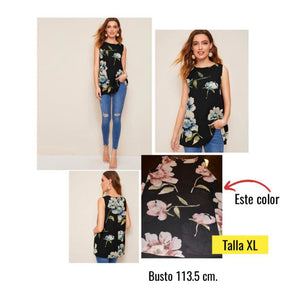 Blusa larga sin mangas tallas XS, M y XL (Shein Premium)